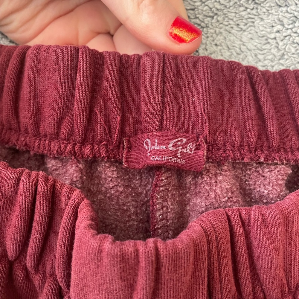 Brandy Melville Burgundy Joggers